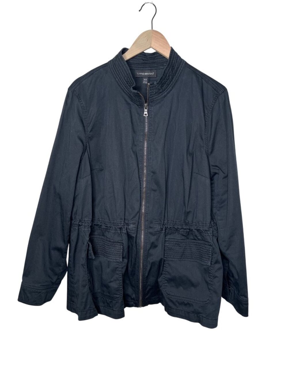 Lane Bryant Womens Black Utility Twill Everyday Light Jacket Size 18/20
